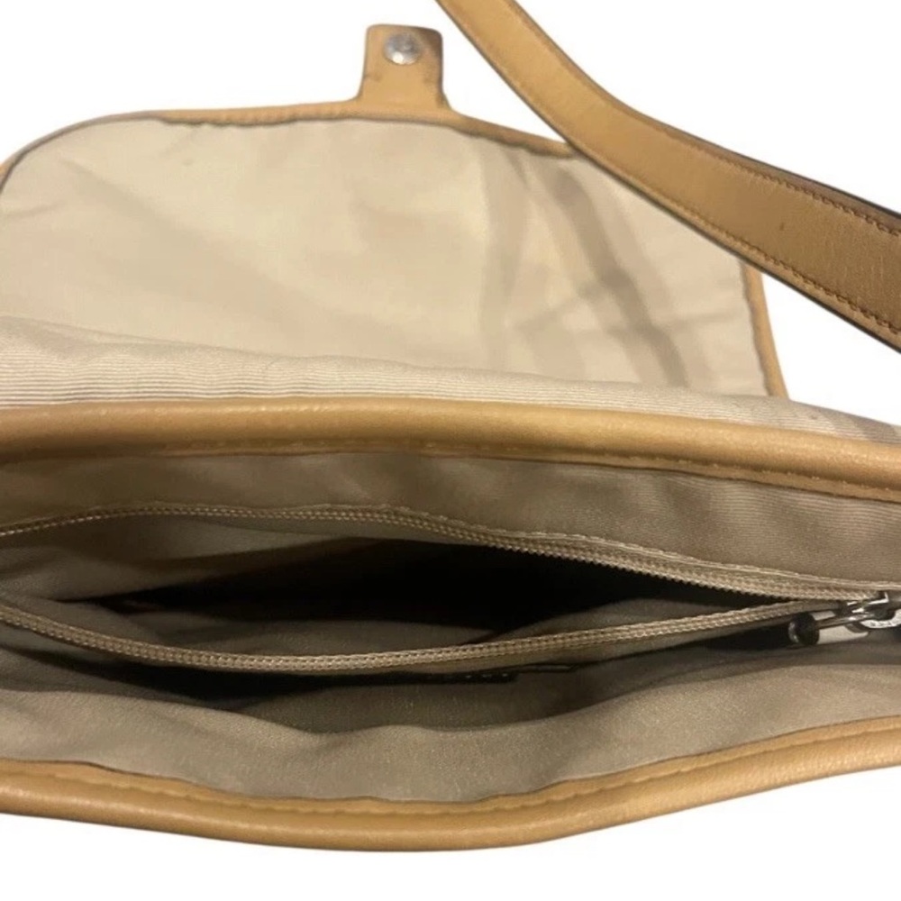 RARE! VTG Coach Hadley Crossbody Shoulder Bag Purse Navy White Leather Buckle - Picture 6 of 16